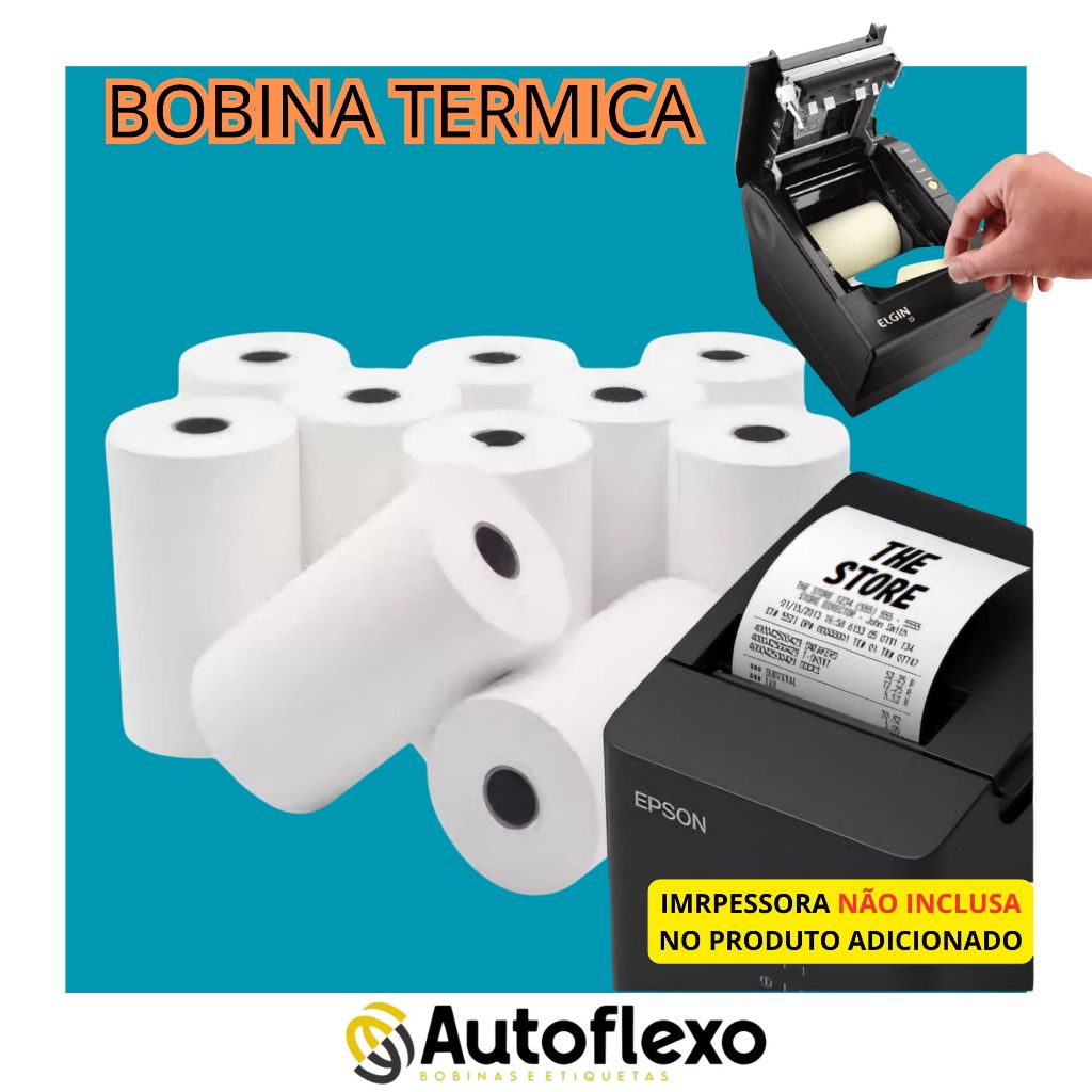 Bobina 80×30 Original Impressora Térmica Branca Fácil Instalação Promoção
