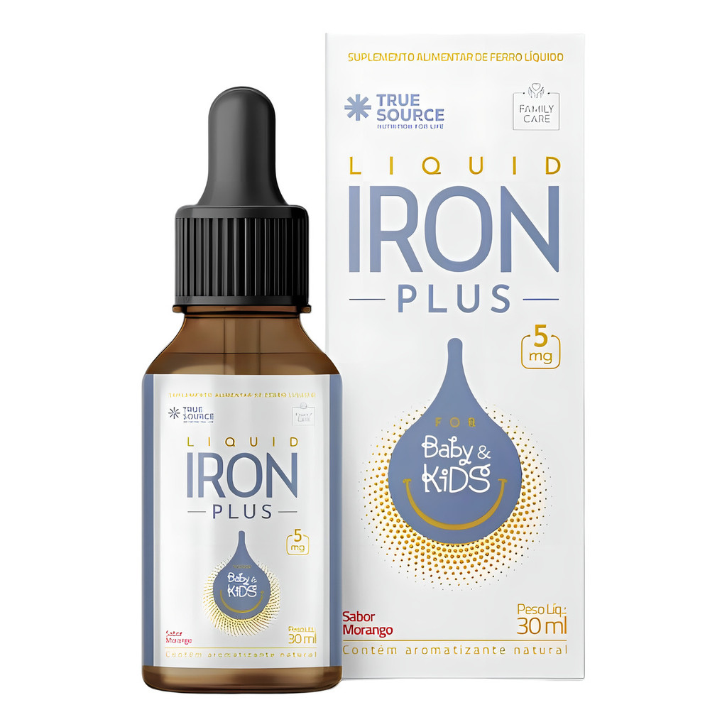IRON PLUS FOR BABY E KIDS SABOR MORANGO 30ML – TRUE SOURCE