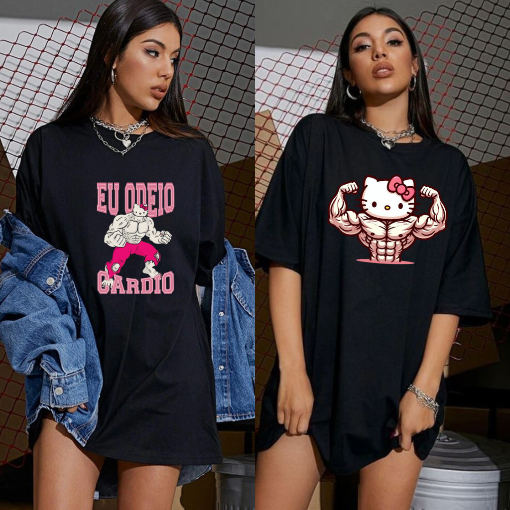 Kit 2 Camisetas De Treino Feminina Blusa Crossfit Corrida