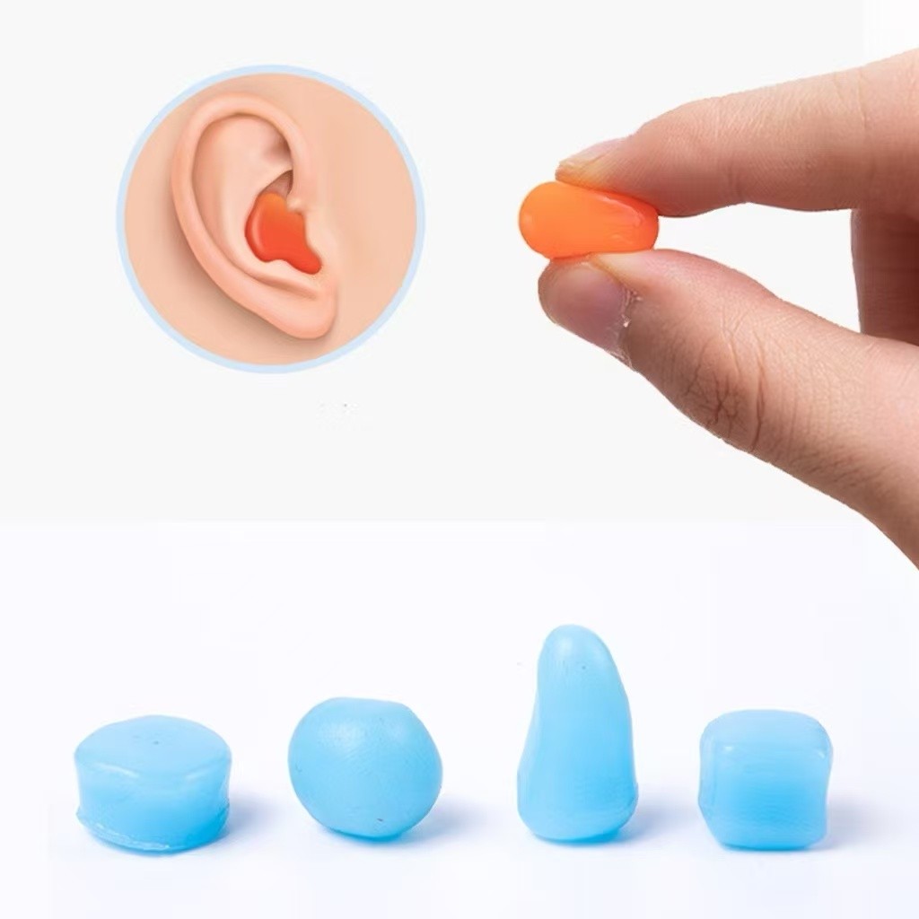 Protetor Tampão Ouvido Auricular Natação Silicone Moldável Earplug Anti-ruído