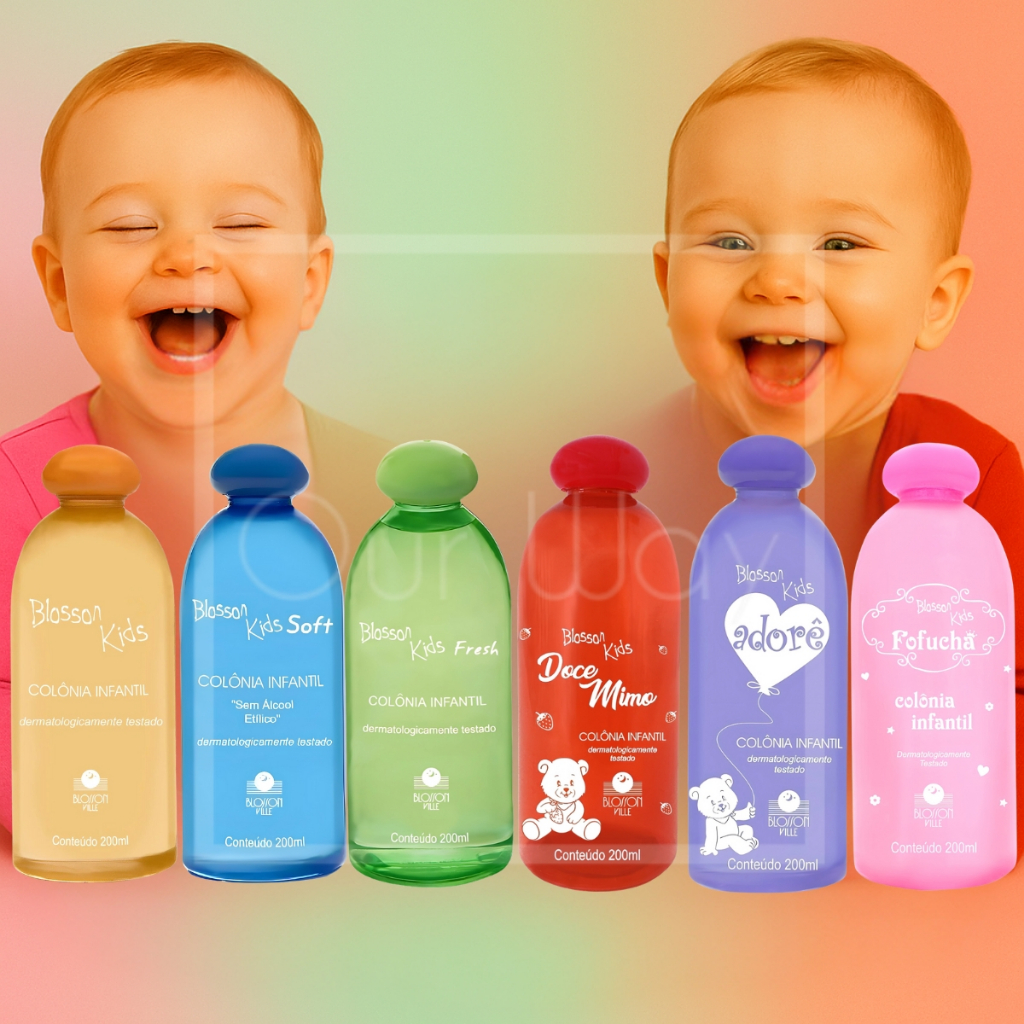 Blosson Ville Kids Colônia Infantil Para Crianças 200mL Escolha Sua Fragrância (Sem Caixa Inclusa)