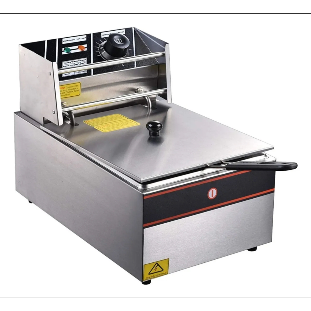 Fritadeira Elétrica Profissional 6litros Inox C/ Tampa 110V