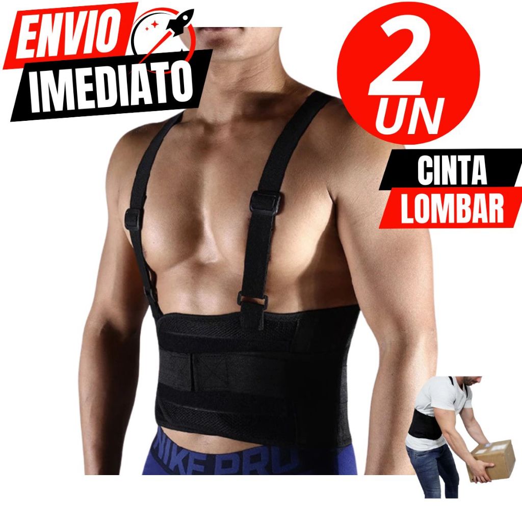 Kit 2 Cinta Ergonomica Lombar Colete EPI Faixa Ergonômica Corretor De Postura e Proteção Coluna Para