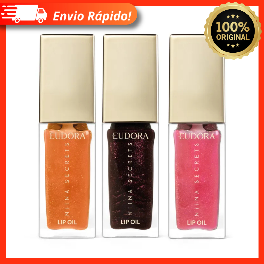 Gloss Labial Lip Oil Shine Flowers Niina Secrets 7ml – Hidratação Profunda Com Brilho – Eudora