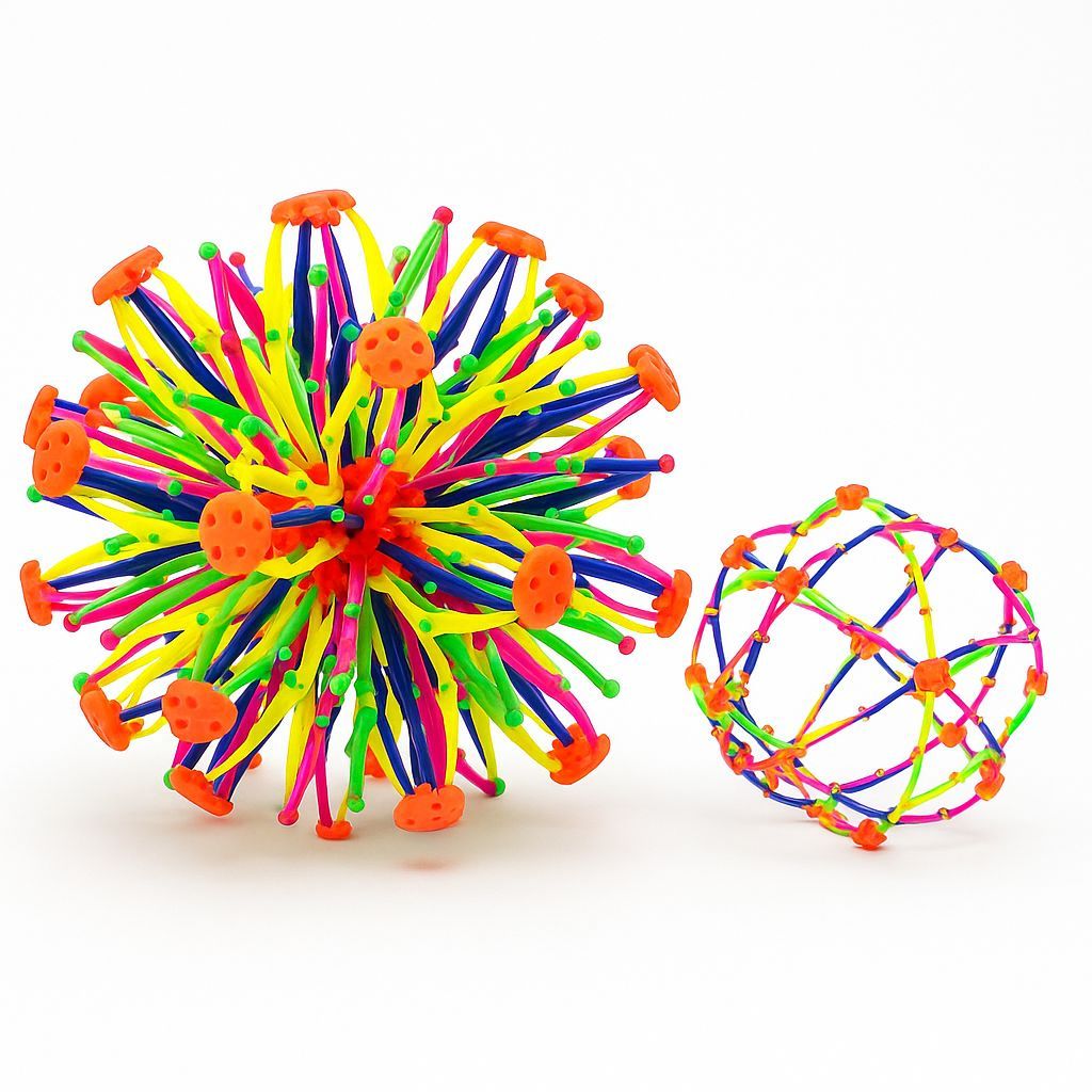 Bola Mágica Maluca Divertida Expansível Abre Fecha Ao Lançar