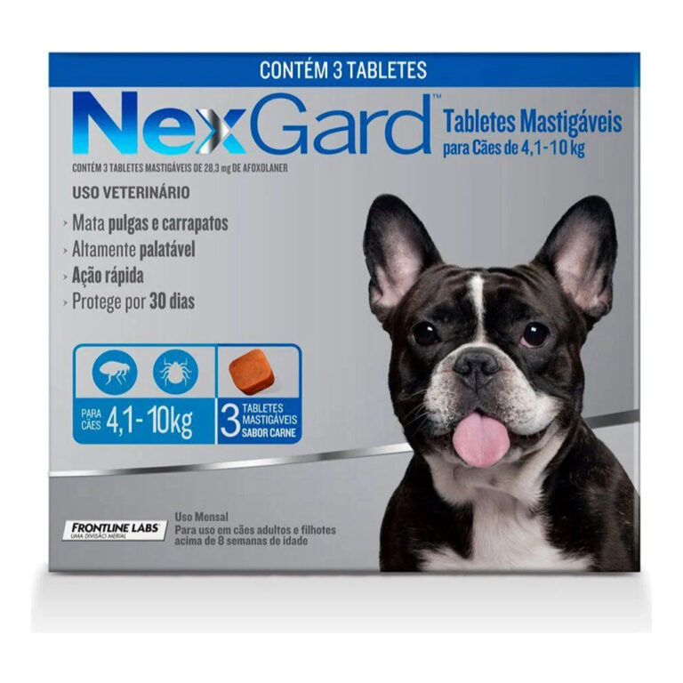 Nexgard 4 a 10 Kg Original 3 Comprimidos Antipulga