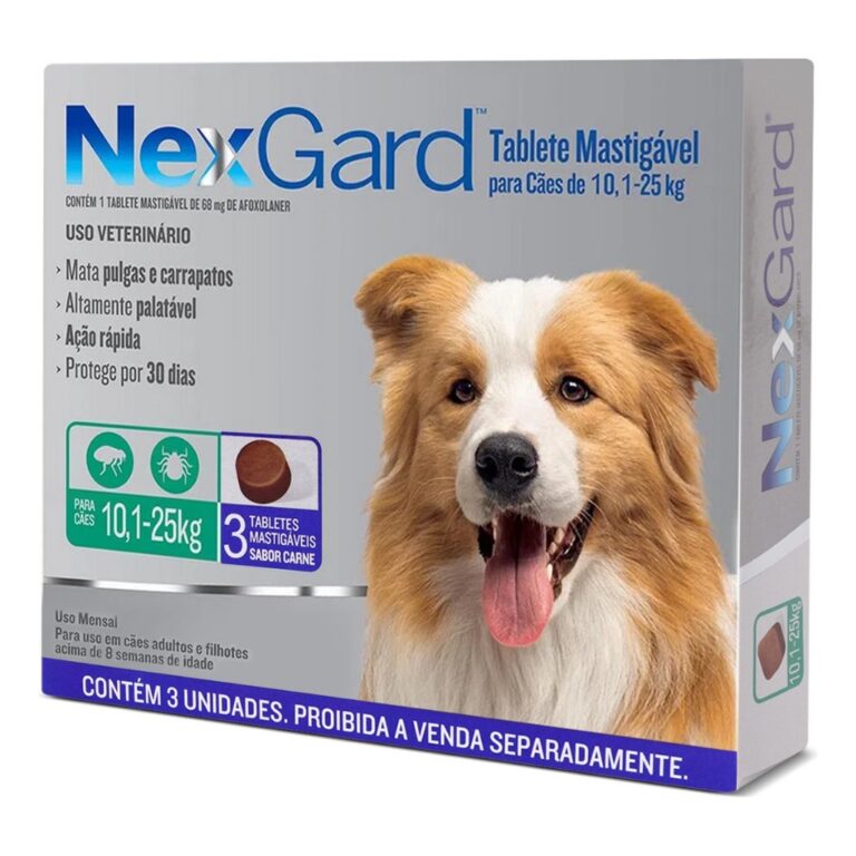 Antipulgas e Carrapatos Original Nexgard 10 a 25 K