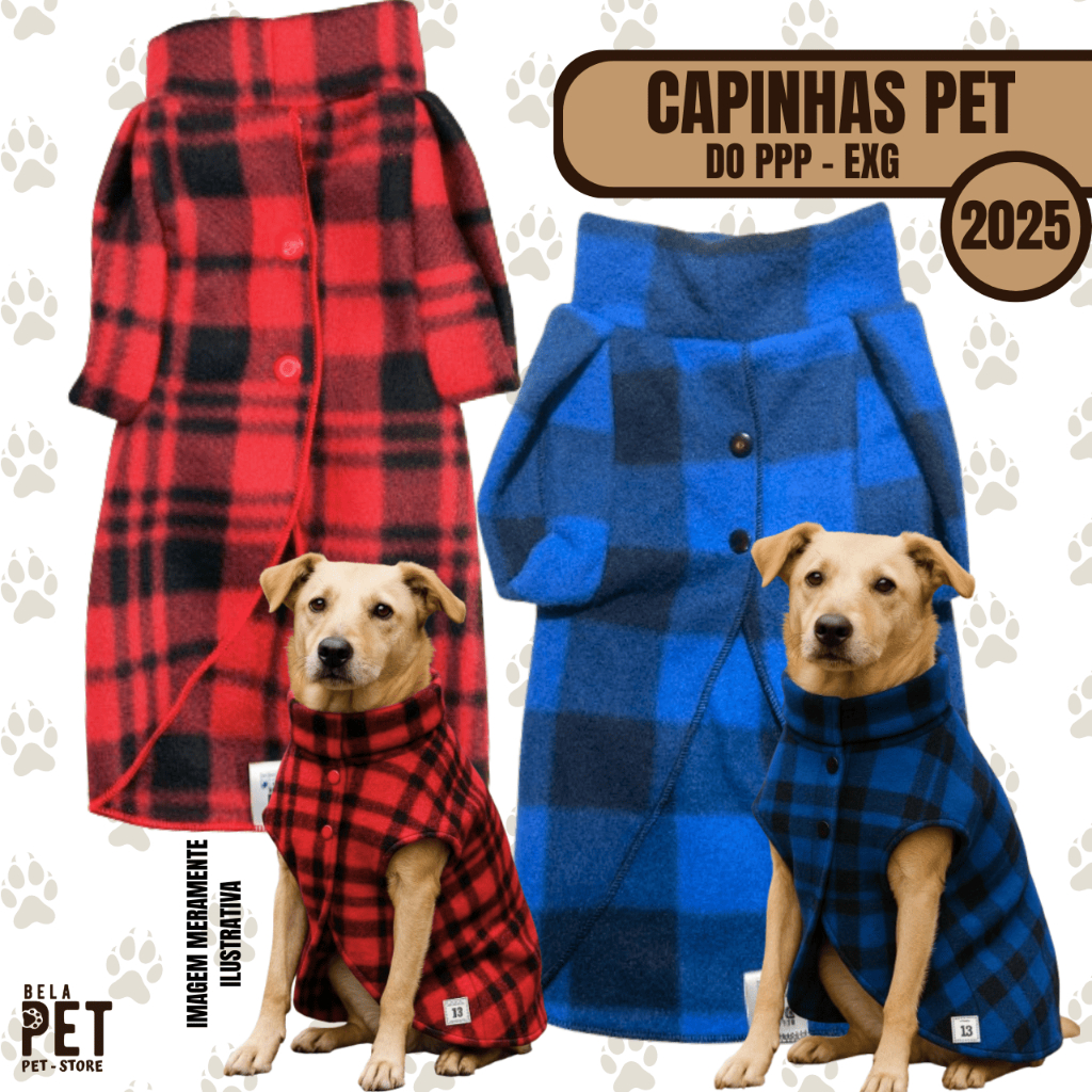 Roupa  para Cachorro Varias Cores Capinha Tecido Soft – Capa de Inverno para Cachorro  e Gato