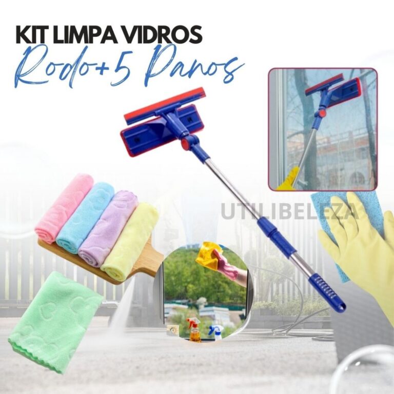 Rodo Mágico Limpa Vidro E Janelas Extensível Esp