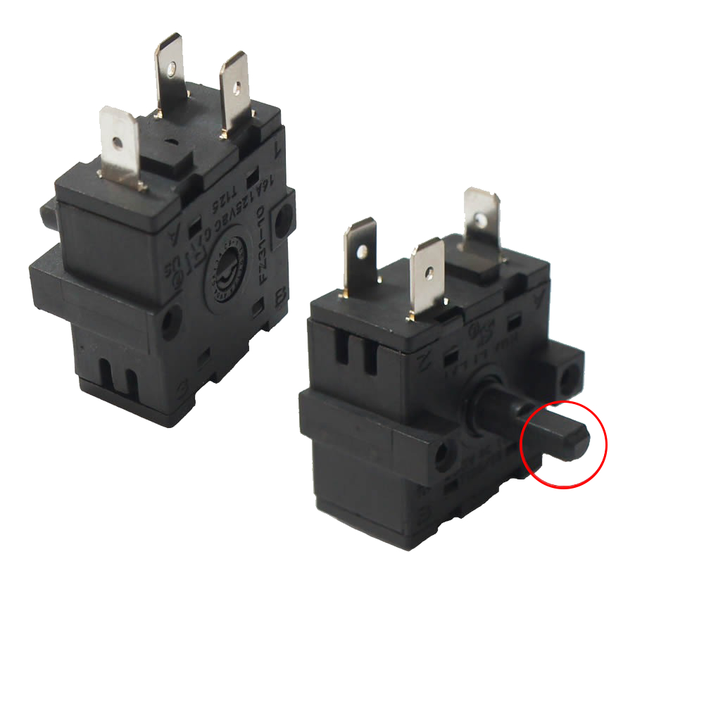CHAVE SELETORA PARA FORNO ELETRICO- 16A 3 TERMINAIS 4 POSICOES (FZ31-10 GIRO DE VOLTA COMPLETA / 360