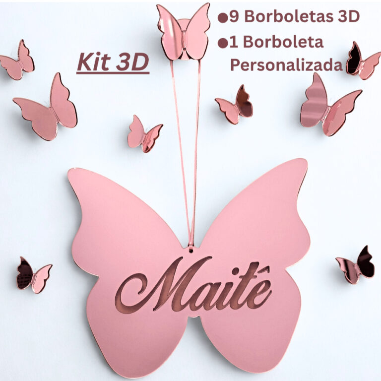 Enfeite Porta Maternidade Borboleta Acrílico Espe