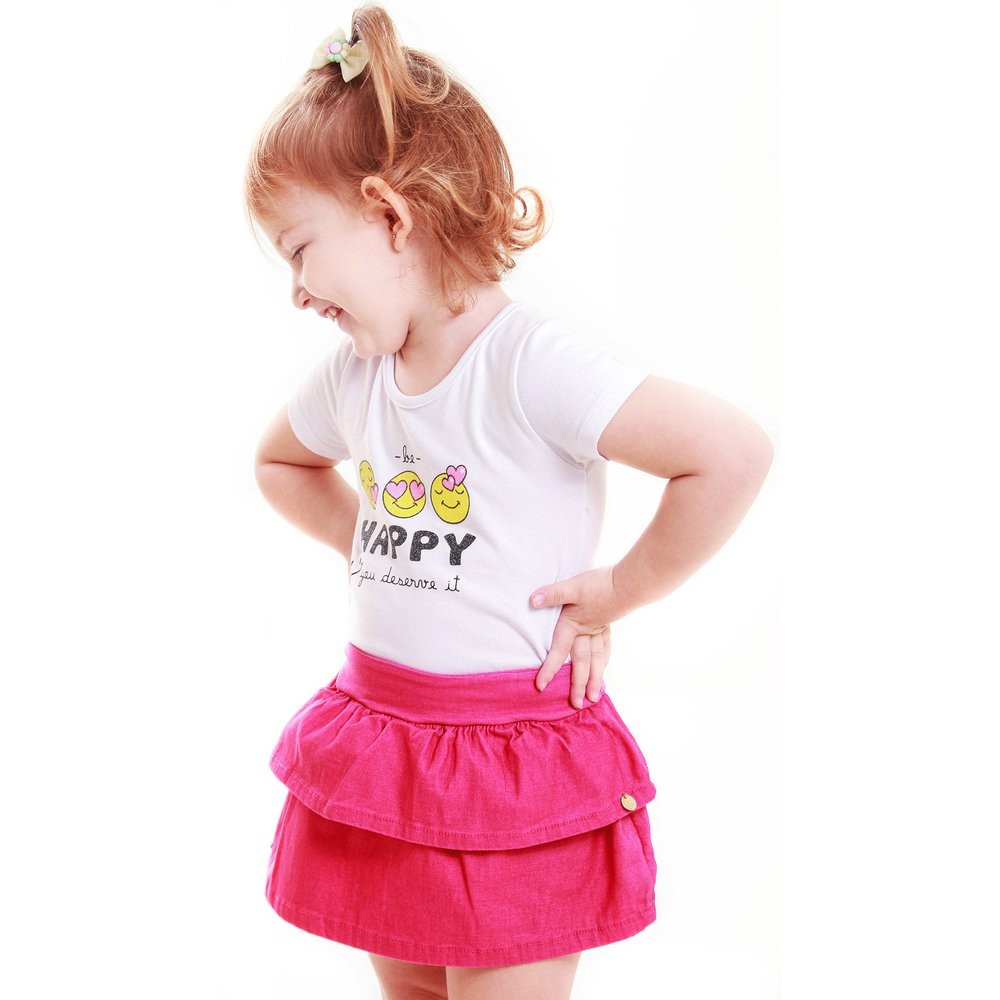 Shorts Saia Menina Babados