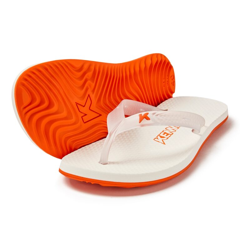 Sandália Chinelo Kenner New Summer Branco e Laran