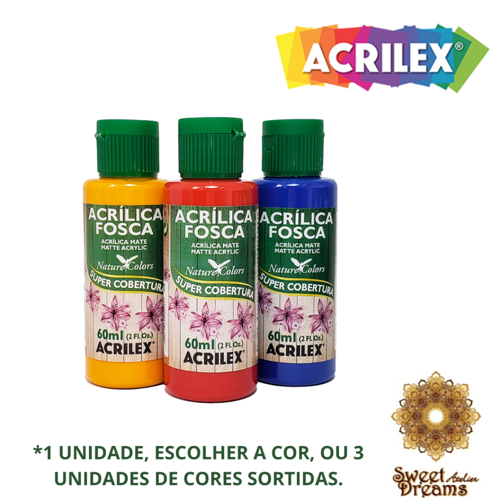 TINTA ACRÍLICA FOSCA 60 ML ACRILEX