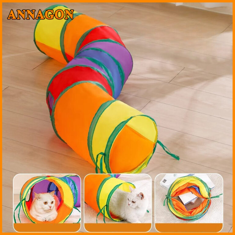 Túnel de labirinto colorido para gatos Brinquedo 