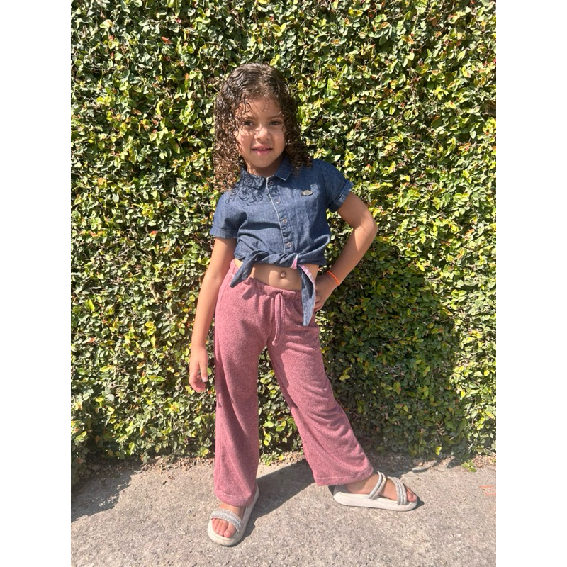 Calça Pantalona Infantil Juvenil Lanzinha Fashion Quentinha Inverno Confortável