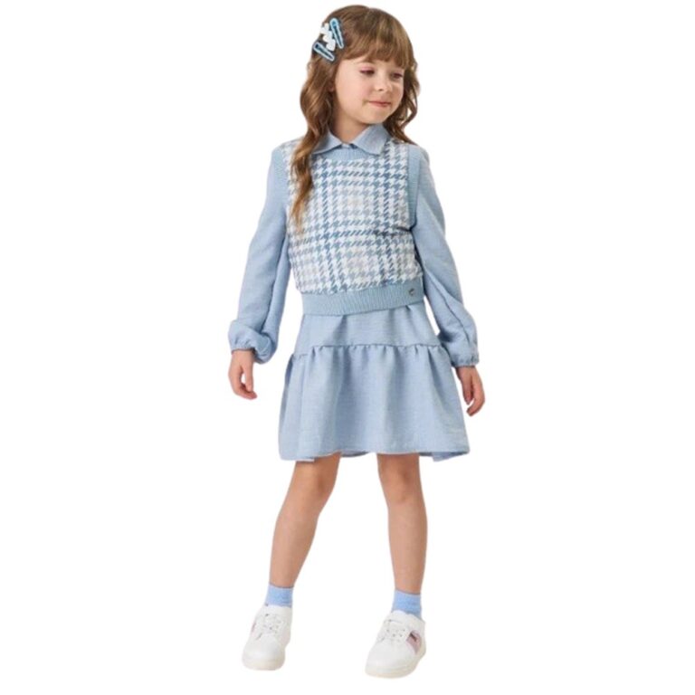 Kukie Conjunto Vestido Tecido Alfaiataria e Colete