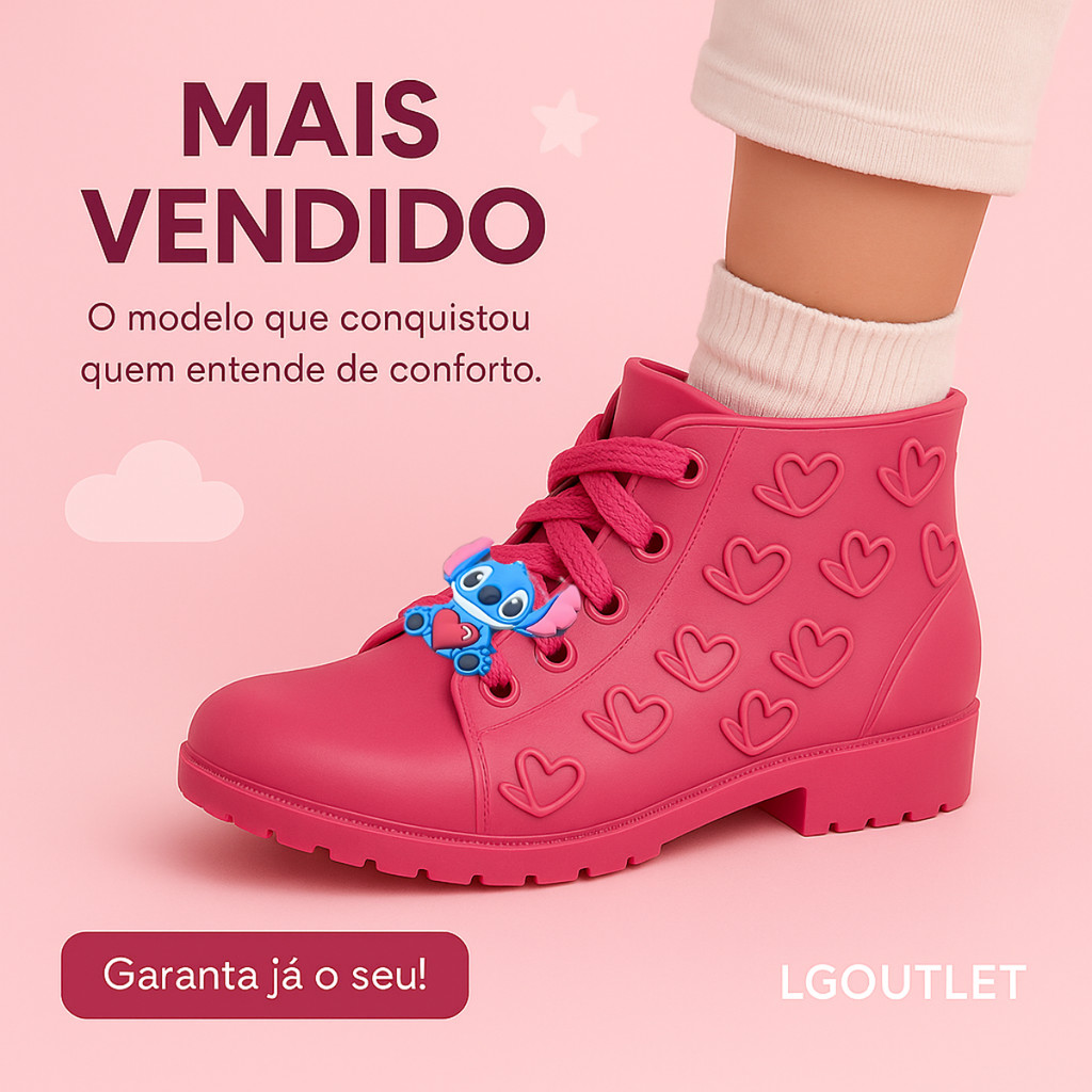 Bota Coturno Infantil Feminina Diversas Cores Ideal Para o Dia a Dia