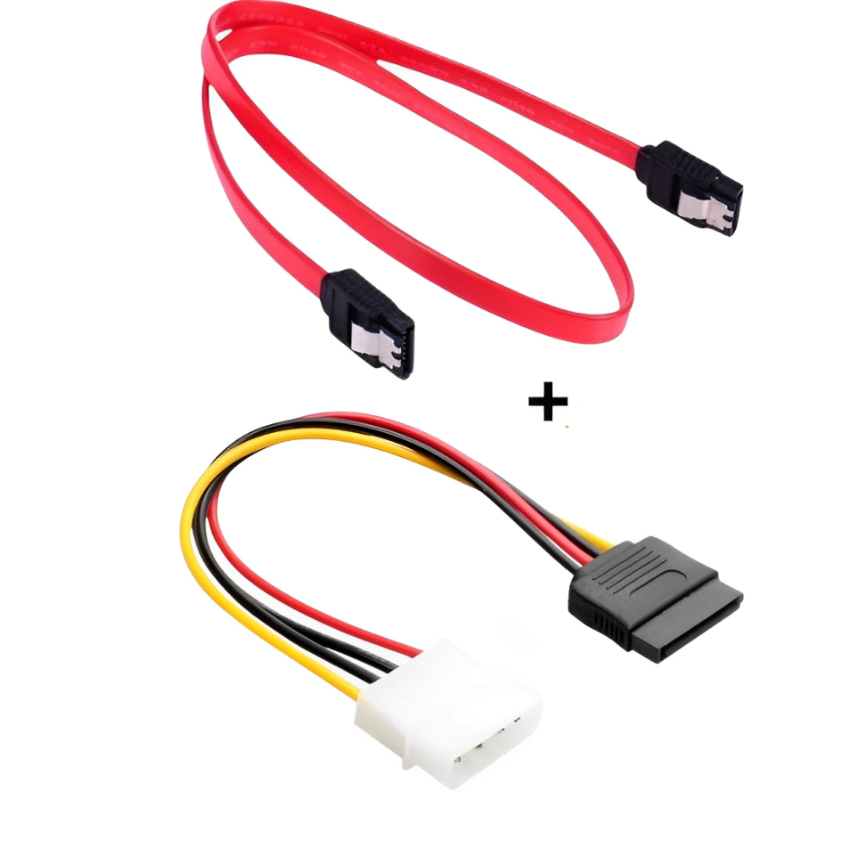 Kit Cabo Dados Sata + Força P/ Hd Ssd E Dvd Envio Rápido