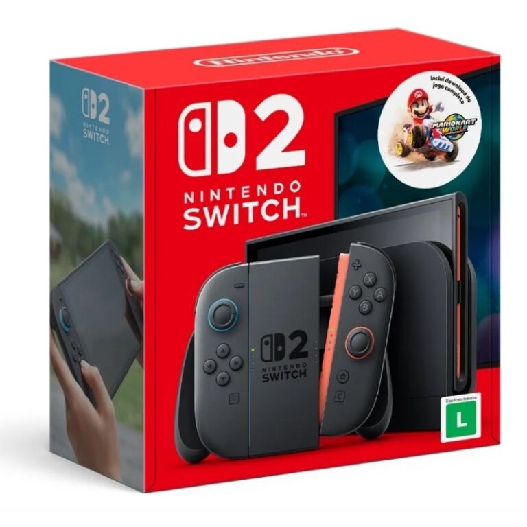 NINTENDO SWITCH 2 LCD 256GB HONG KONG + JOGO MARIO