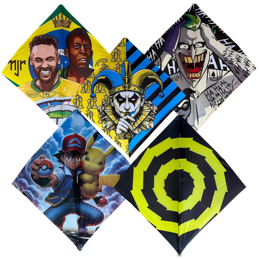 Raia Peixinho Pipa Papagaio Flechinha 35×35 Pacote com 10, 15, 20, 30 Unidades Sortidos