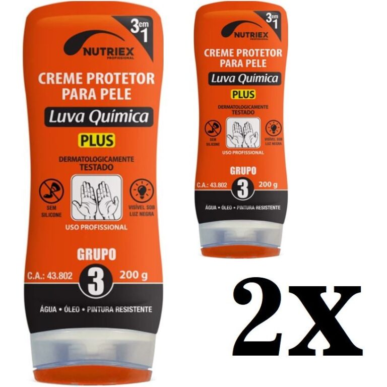Kit 2 Creme Protetor Luva Química para Mãos Grup