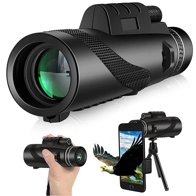 Telescópio Monocular Poderoso Com Zoom HD De 80×100 Binóculos Portáteis, Telescópio De Longo Alcance