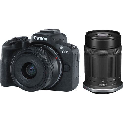 CÂMERA CANON EOS R50 MIRRORLESS 18-45MM + 55-210M