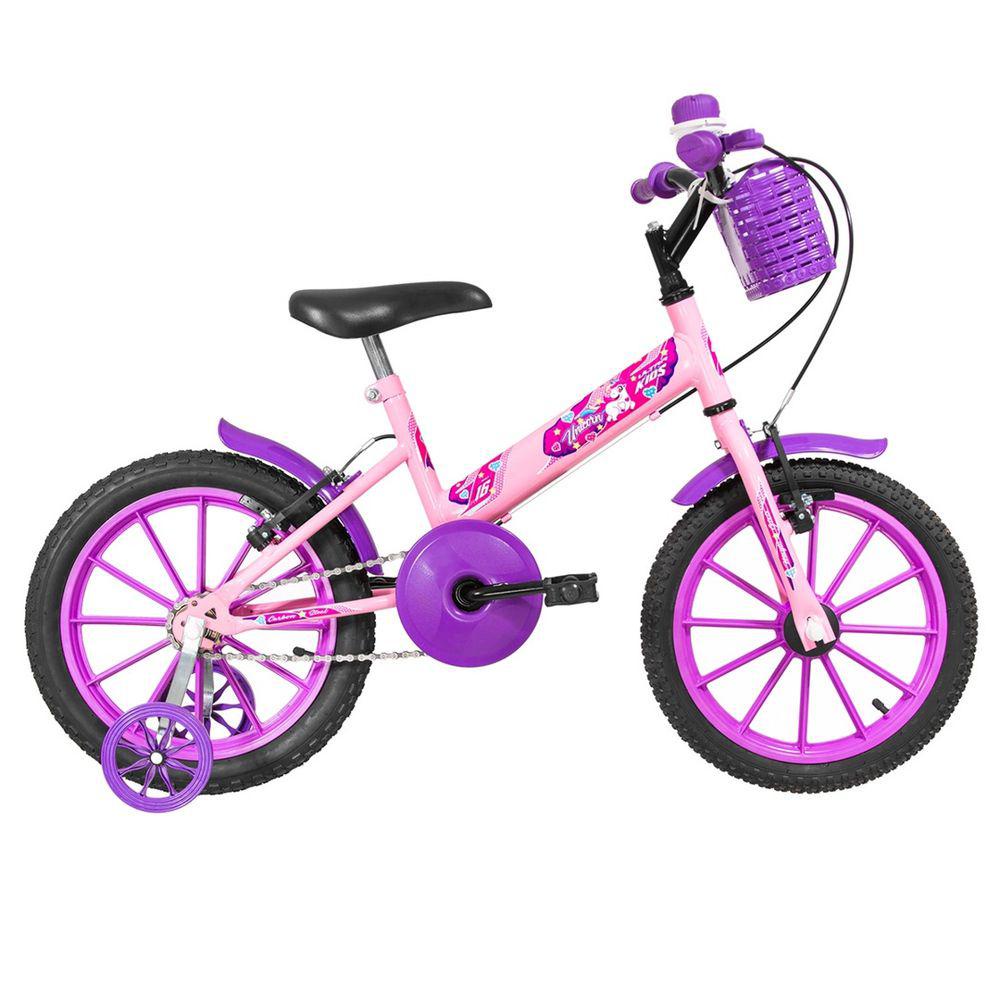 Bicicleta Bicicletinha Infantil Ultra Kids T Aro 16 Rosa Bebê E Lilás – Ultrabike