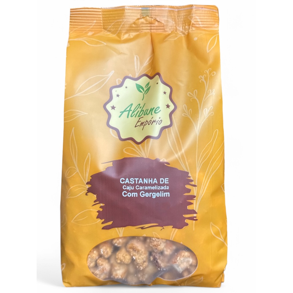 Castanha De Caju Caramelizada Com Gergelim 500g – Empório Alibune