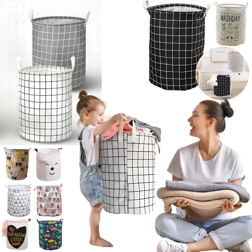 Cesto Organizador Multiuso DobrávelImpermeável, Compacto e Resistente  Ideal para Roupa Suja, Brinqu