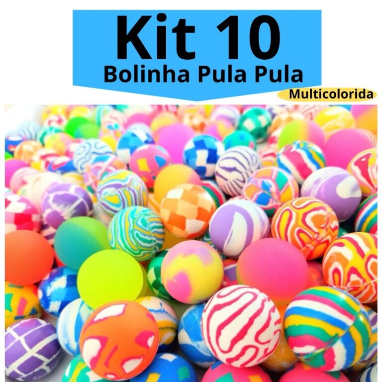 Kit 10 Bolinhas Pula Pula Multicoloridas Brinquedo
