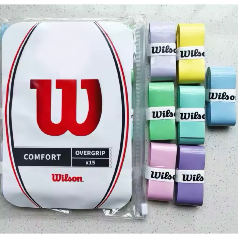 Kit Overgrip Wilson Pegajoso Liso Grip para Raquete de Beach Tennis Tennis Pickball Padel Colors