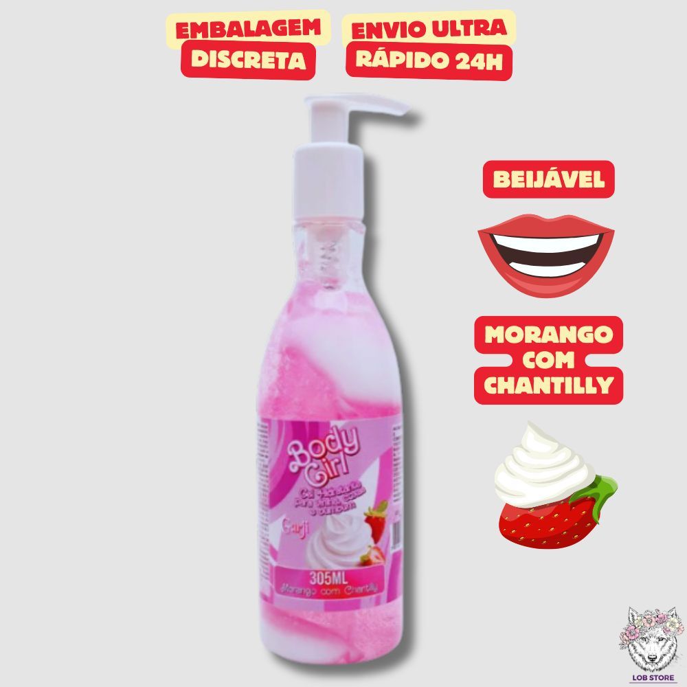 Body Girl Gel Creme Hidratante Beijável Virilha Morango 305ml Garji – Blow Girl Hot Flowers