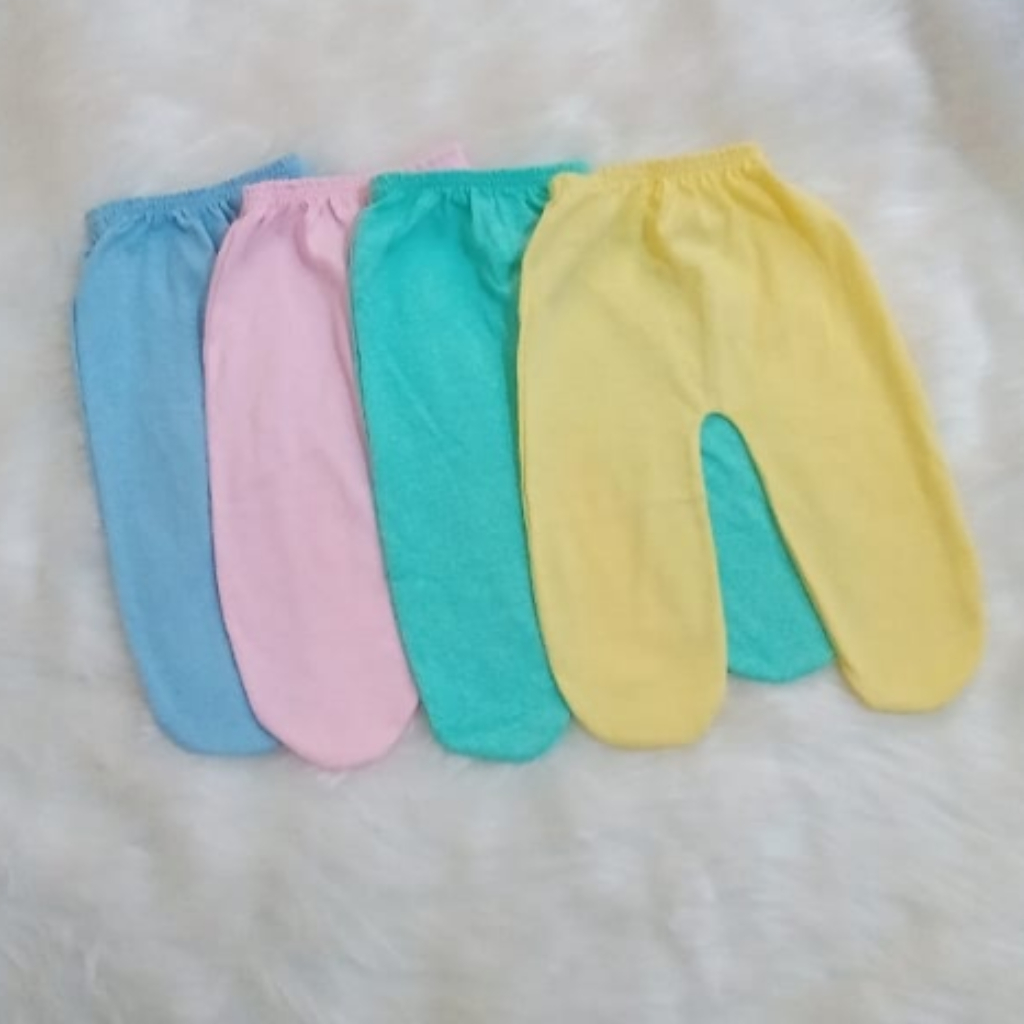 Mijão Kit com 2 Bebê infantil Calças  – Com Pé Menina ,Menino  100% Algodão