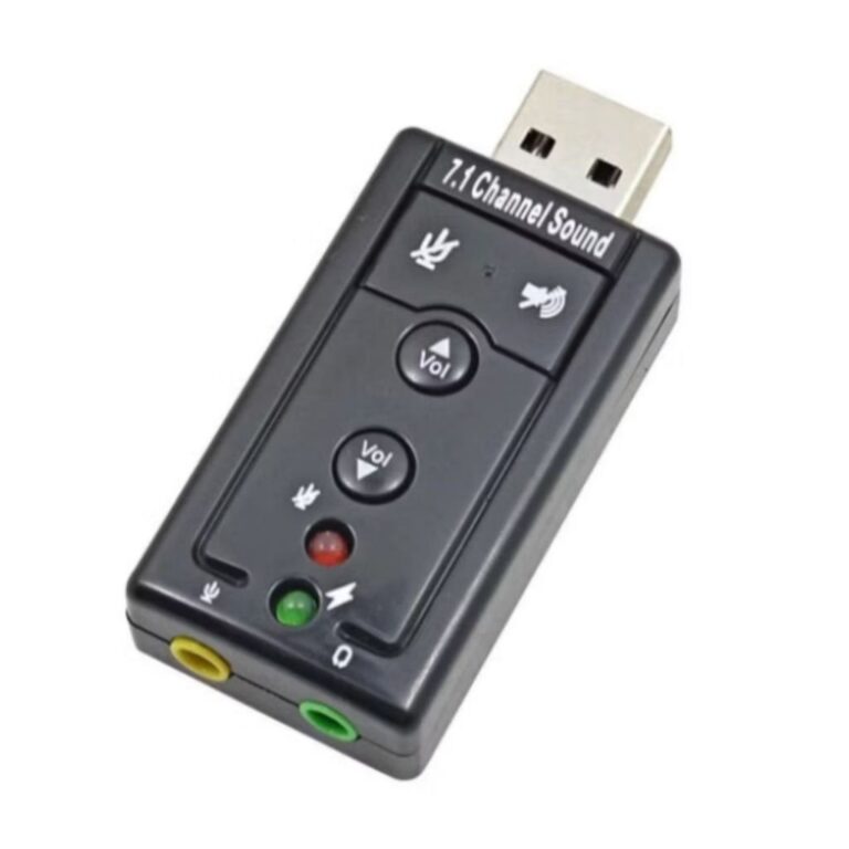 Placa De Som Usb 7.1 Adaptador Audio P2 P3 Pc Note