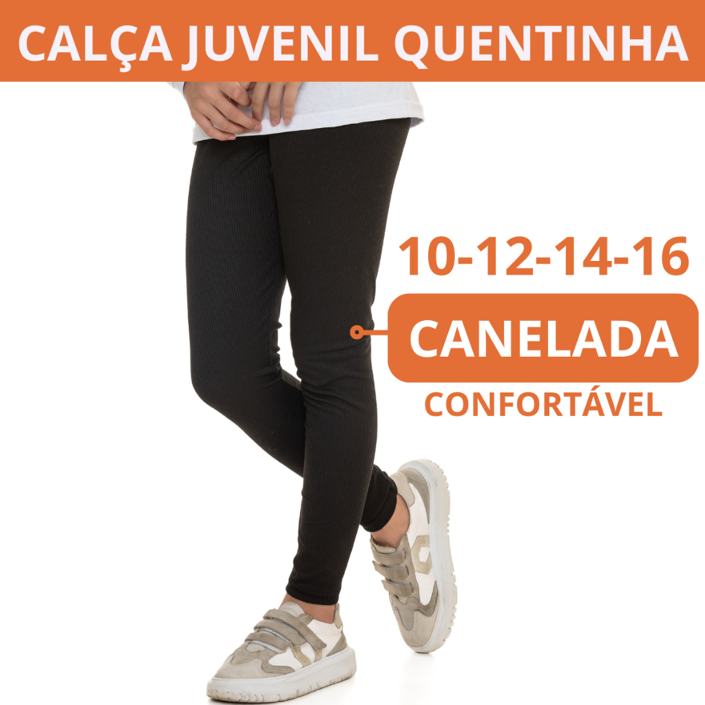 Calça Juvenil Feminina Confort Ribana Canelada 3155-A