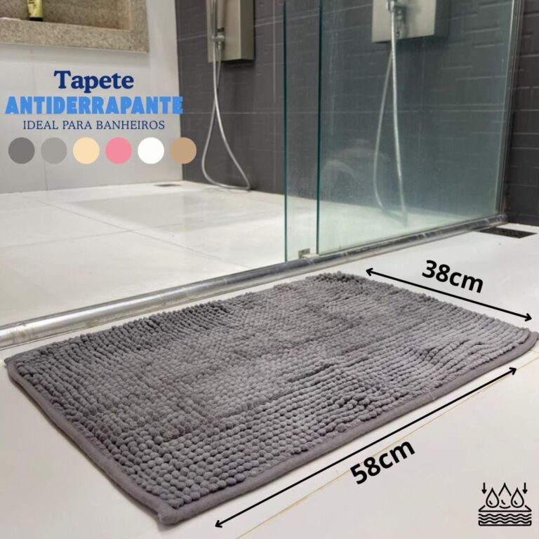 Kit Tapetes Banheiro Bolinha 38×58 Antiderrap