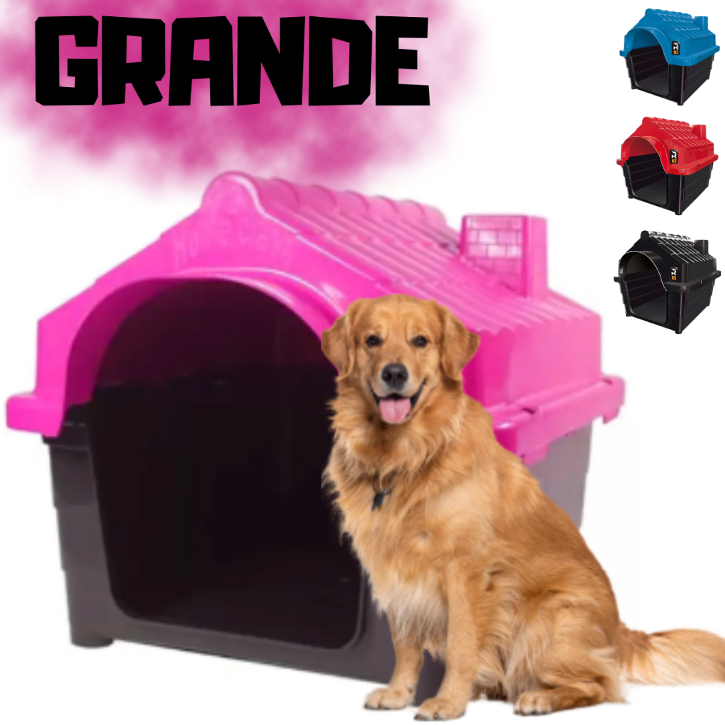 Casa Casinha Cachorro Plástica Desmontável N7 Grande Porte Médio/Grande