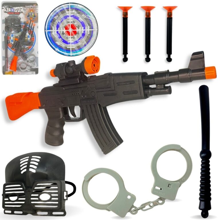 Kit Policial Infantil Com Algema Arminha De Brinqu