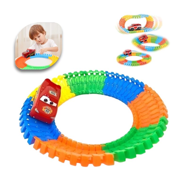 Pista Colorida Com Carrinho Relâmpago Mcquenn Led
