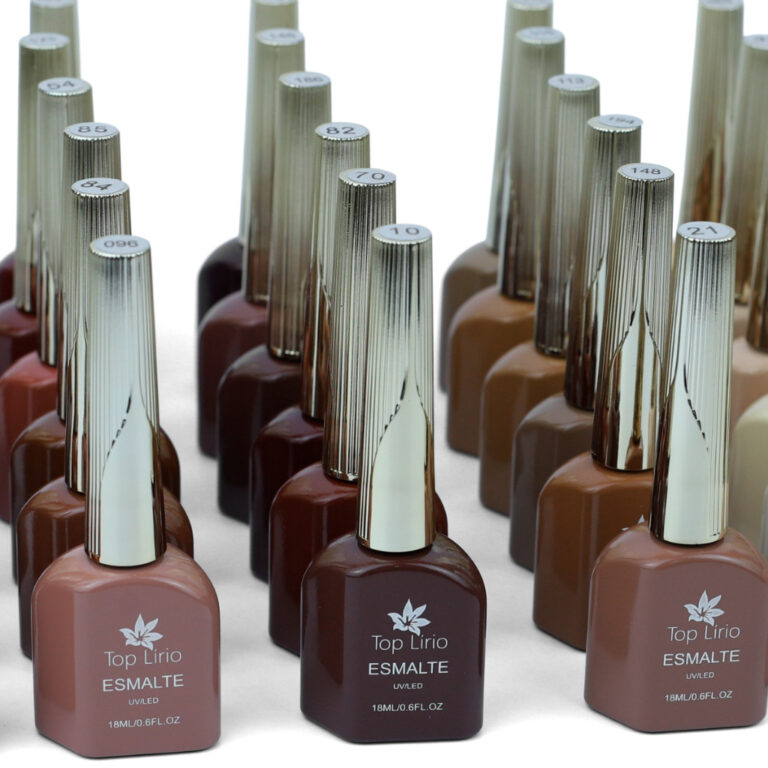 Esmalte em Gel 18ml Tons de Marrom Terroca e Nude 