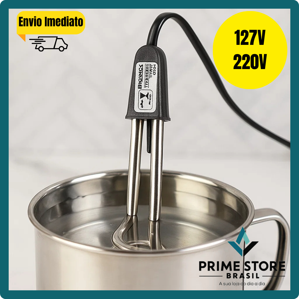 Ebulidor Elétrico Ferve Água Rápido Aquecedor De Água Rabo Quente 500w 127V e 220V