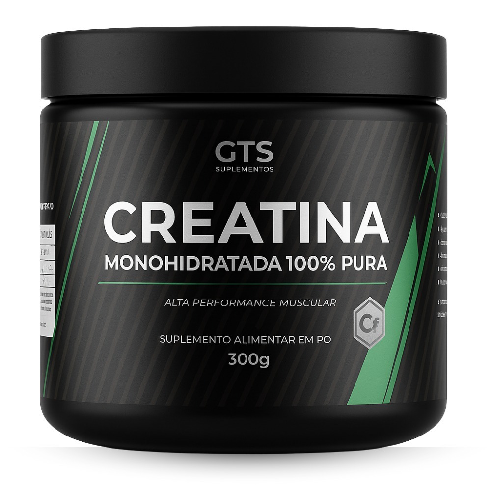 GTS Creatina Monohidratada 100% Pura 300g Qualidade Máxima