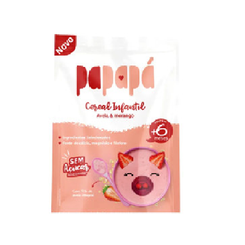 Cereal Infantil Aveia E Morango Papapa Sachê 170g