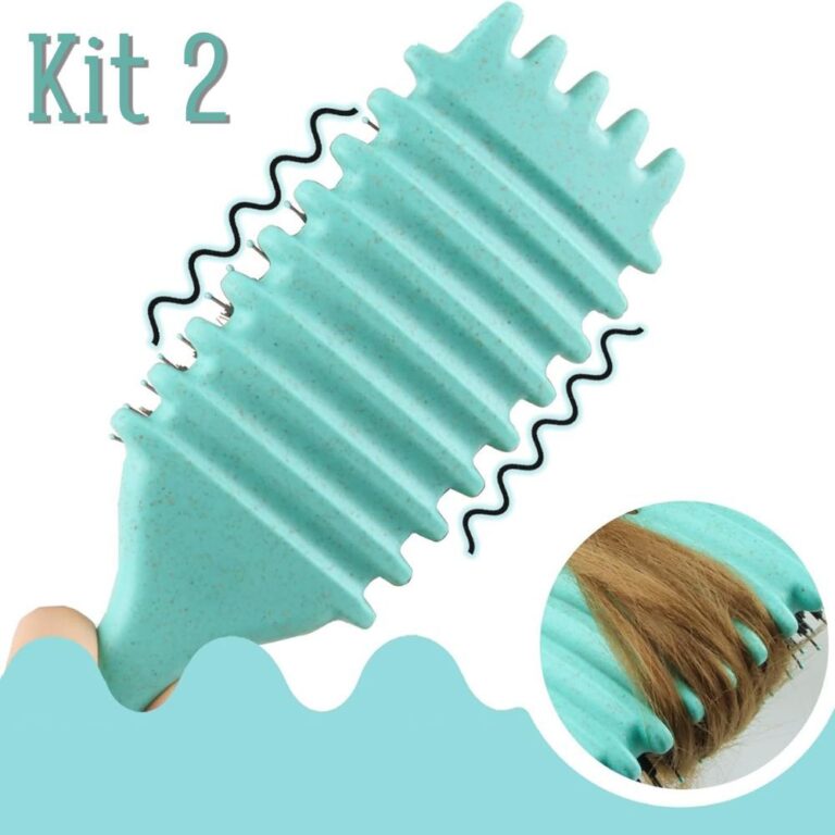 Kit 2  Escova De Ondulação De Cerdas De Javali-C