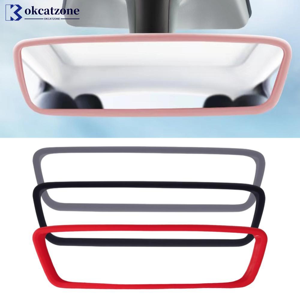 OKCATZONE Espelho Retrovisor Do Carro Capa Protetora Da Borda De Silicone Acessórios Tela Para Tesla
