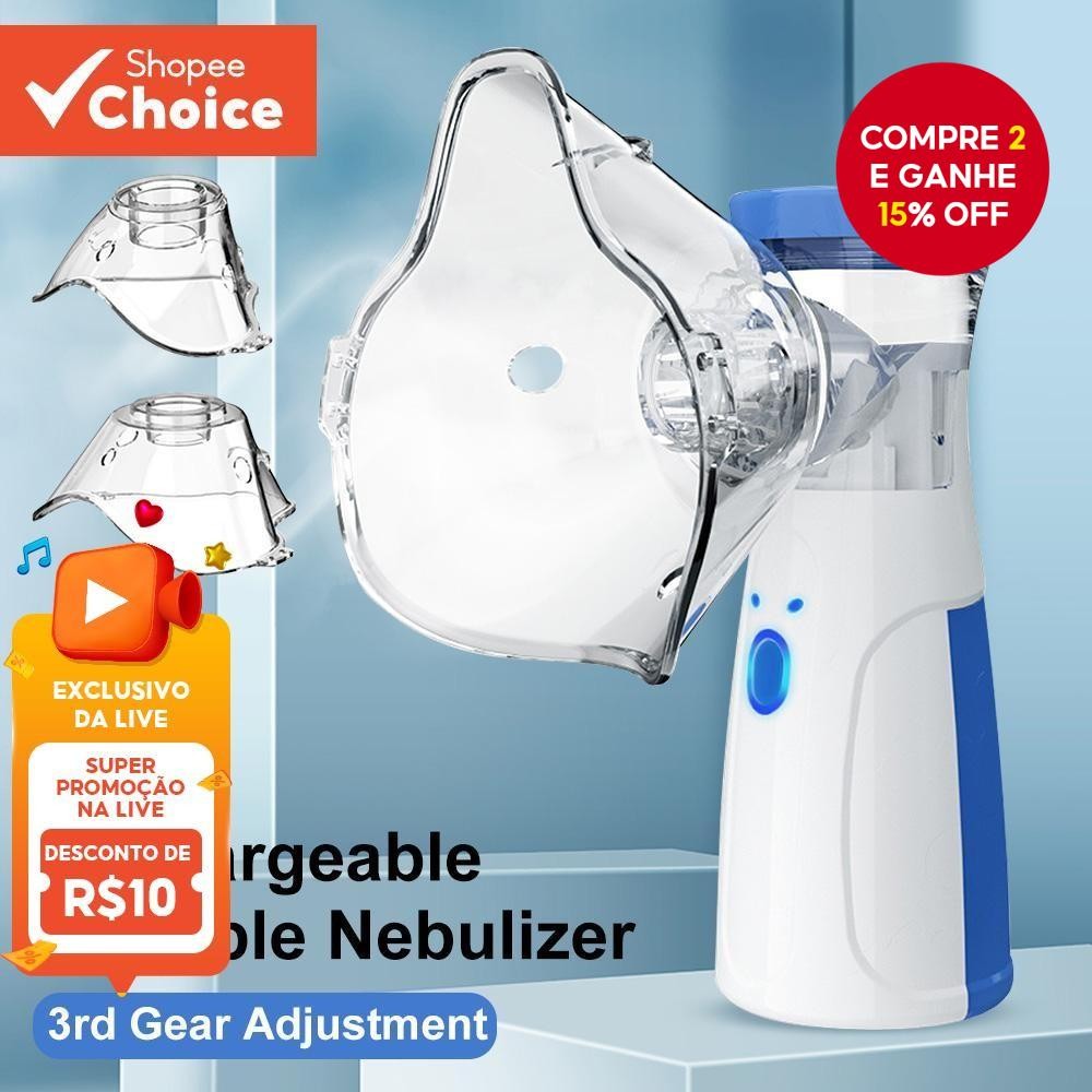 Máquina Portátil Nebulizadora Para Crianças Adultas Atomizador Inalador De Asma (Enviado Sem Bateria