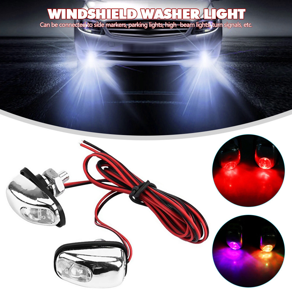 TK 2Pcs Universal Car Lâmpada De Luz LED Para Carro Lavador De Pára-Brisas Automático A Jato De Água