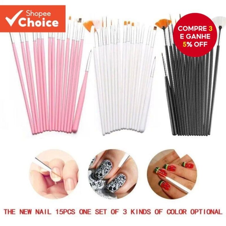15pcs Pincel de Pintura Detalhe Miniatura para Acr